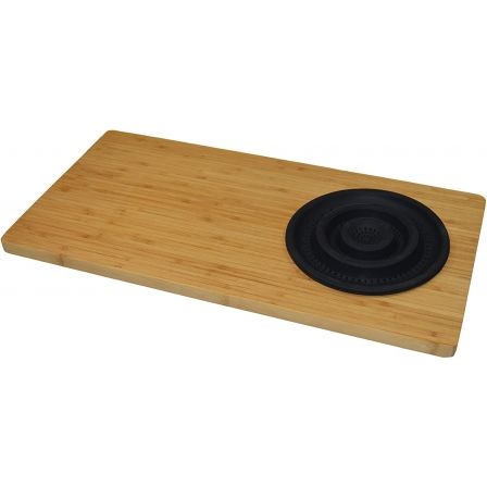 Jocca Tabla de cortar de bambú con escurridor 1633N Negro